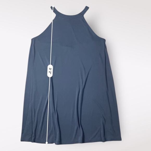 Loft Halter Neck Cutout Back Mini Dress Womens Size XL Gray - Picture 3 of 8